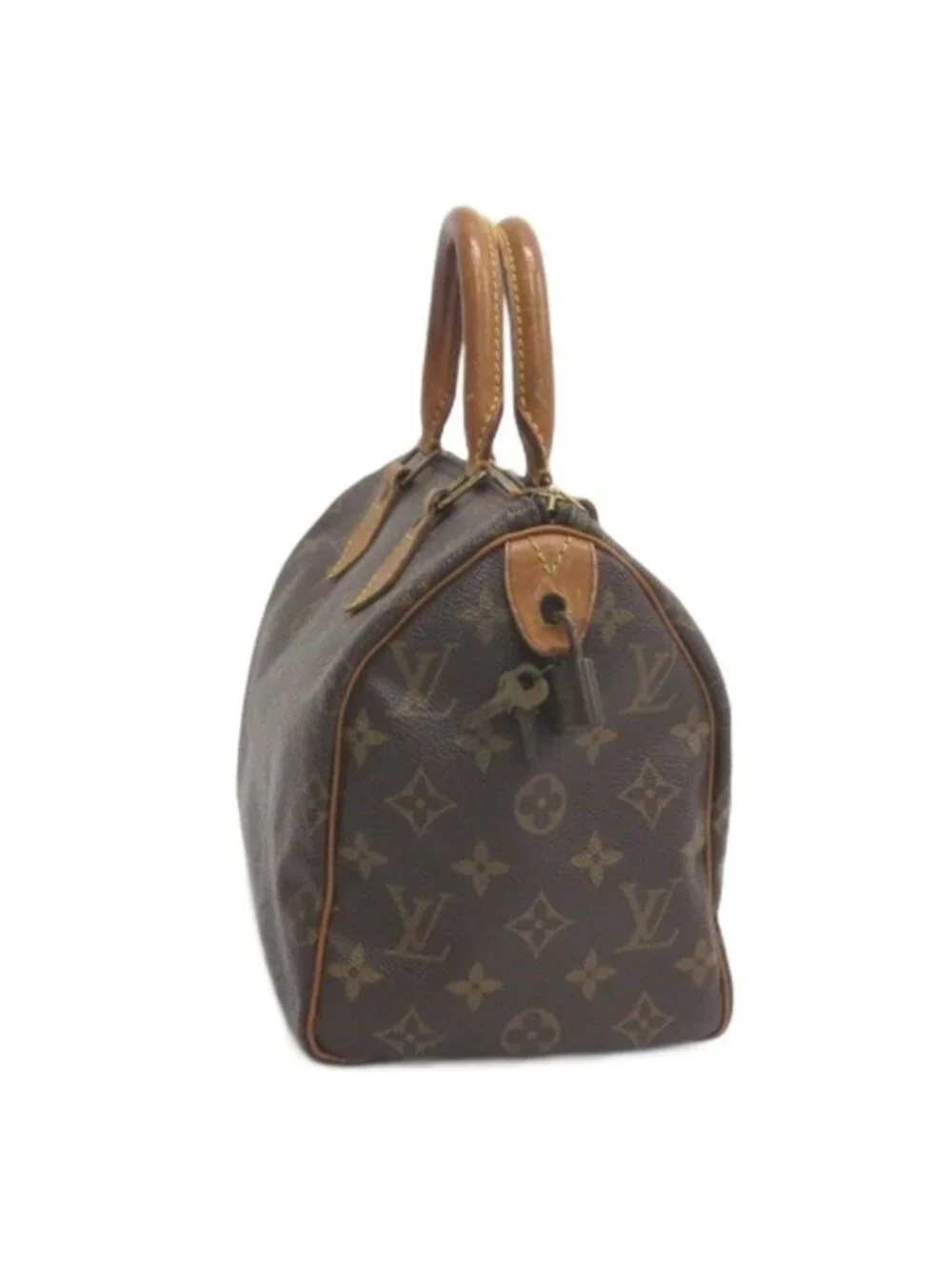 Louis Vuitton Monogram Speedy 25 Mini Boston Handbag Brown